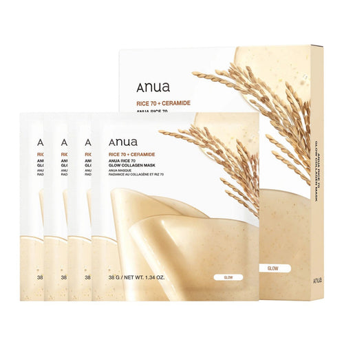 ANUA Rice 70 Glow Collagen Mask 38g (1ea)*4set_EU