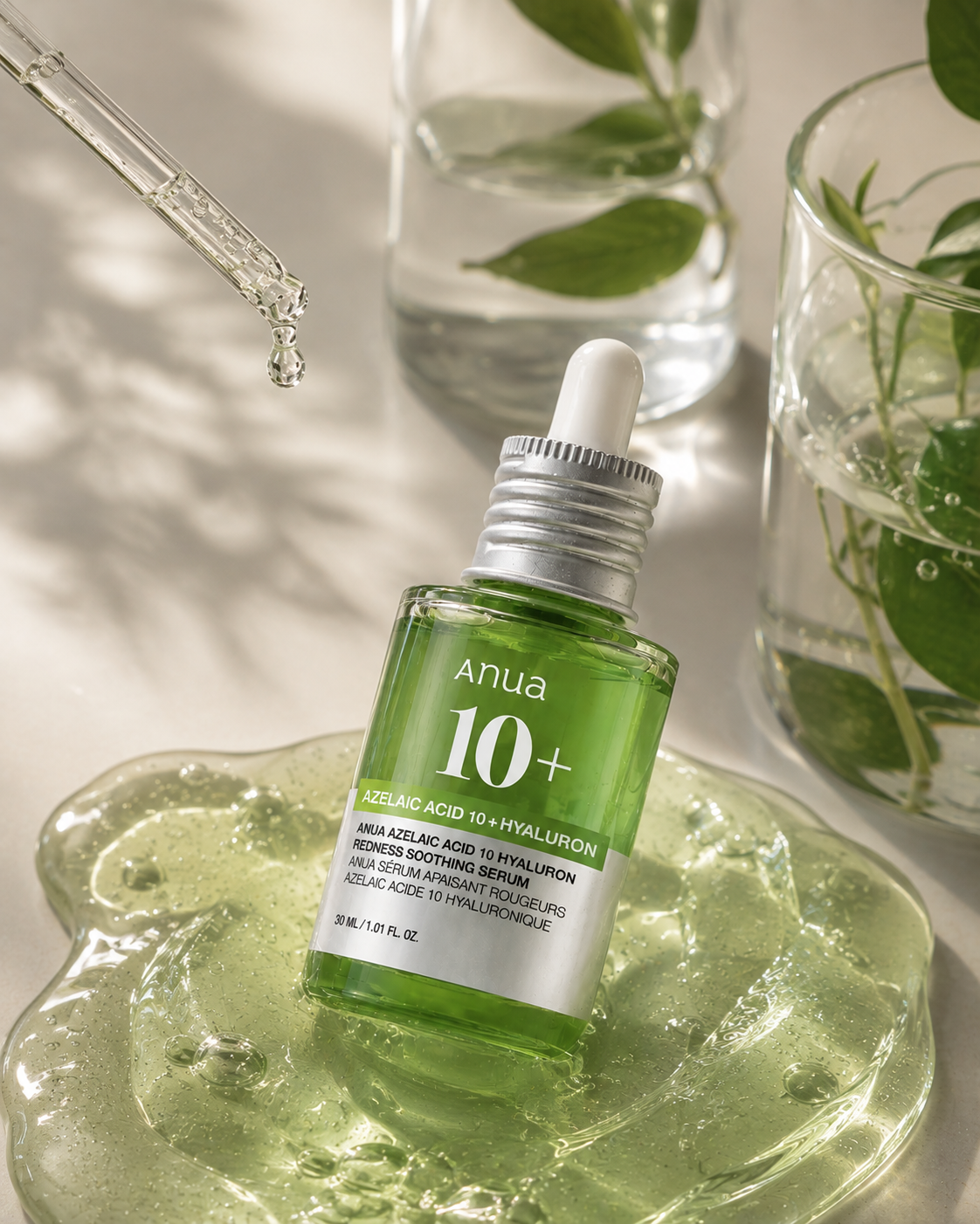 ANUA Azelaic Acid 10 Hyaluron Redness Soothing Serum punetust vähendav näoseerum aselaiinhappega 30ml